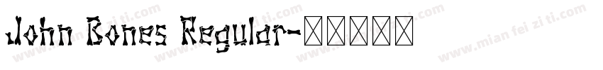 John Bones Regular字体转换